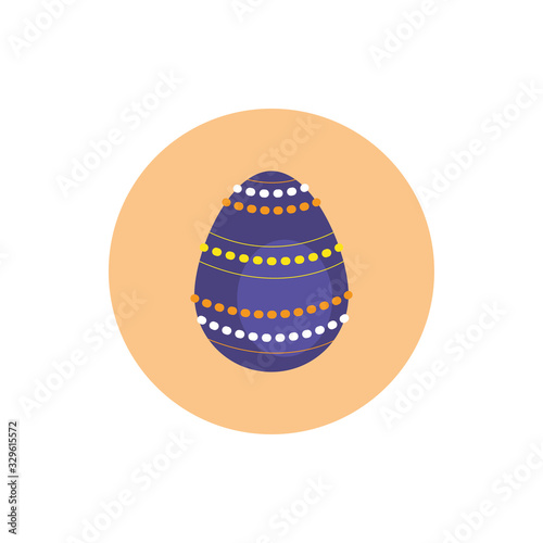 easter egg painted dotted block style