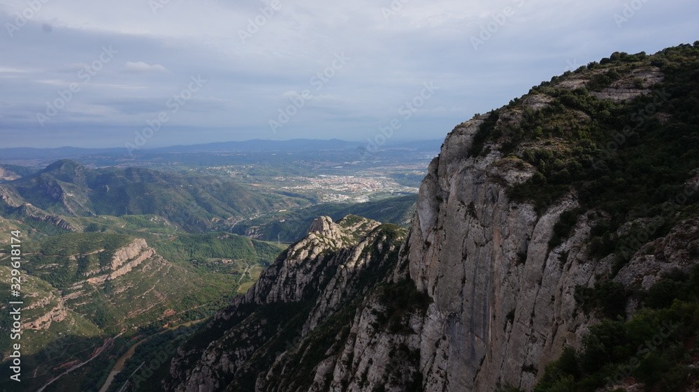 A top down view of the city of Montserrat