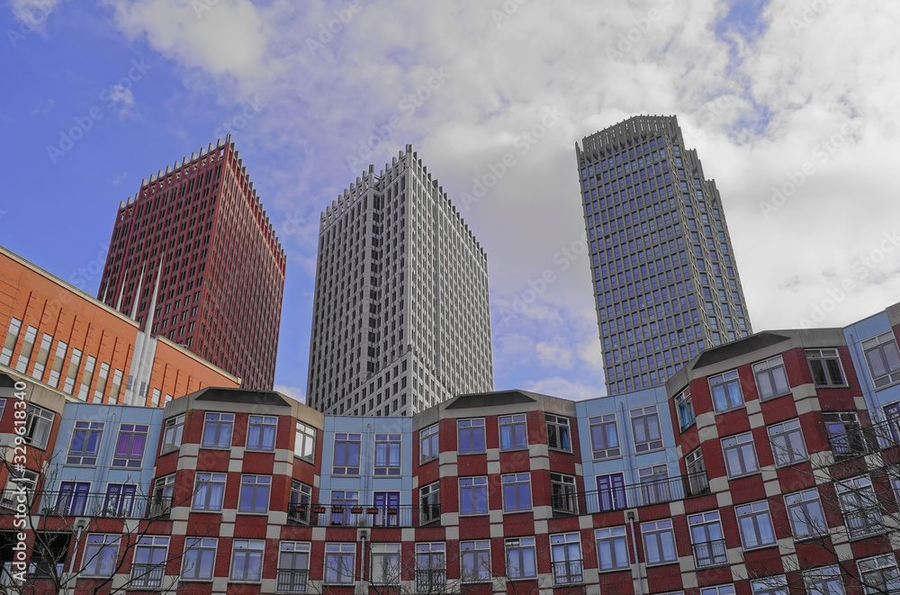 City landscape. Skyscrapers of the city of Den Haag. The Netherlands ...