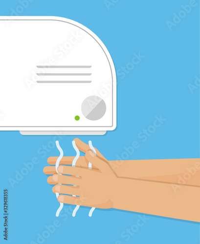 Hand dryer icon. Vector illustration