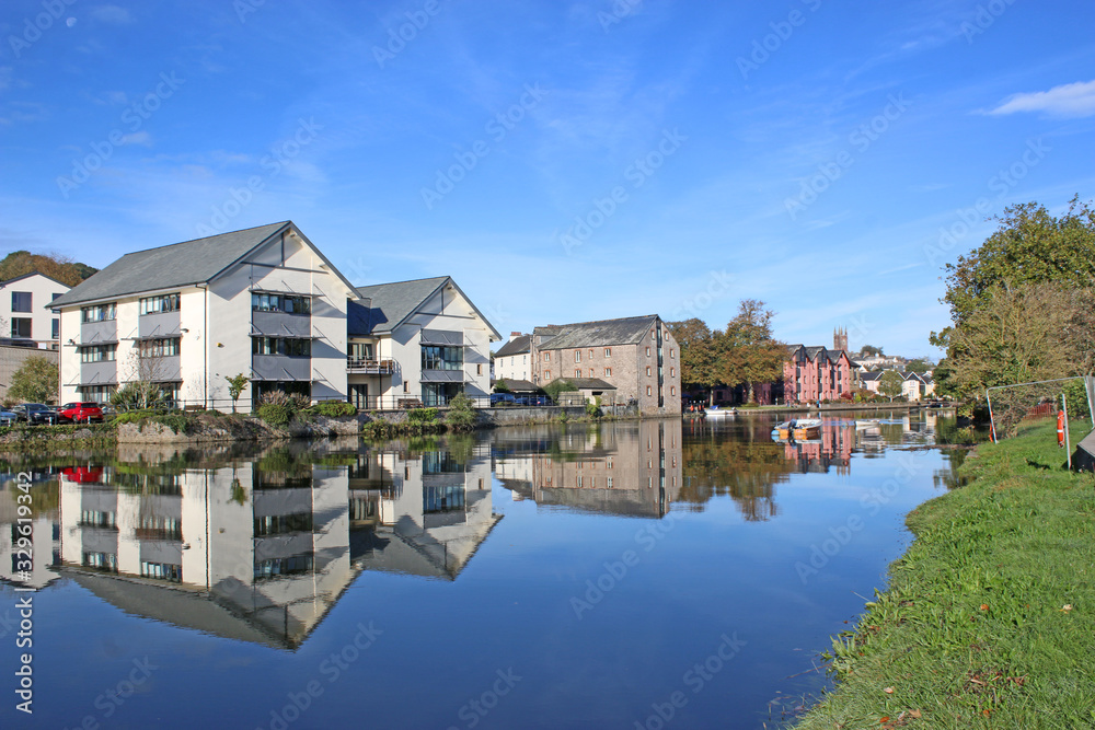 Reflections in the River Dart at Totnes Reflections in the River Dart at Totnes