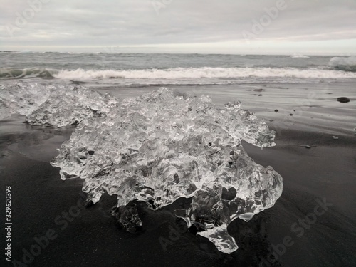 Diamond beach iceberg cut offs, Iceland