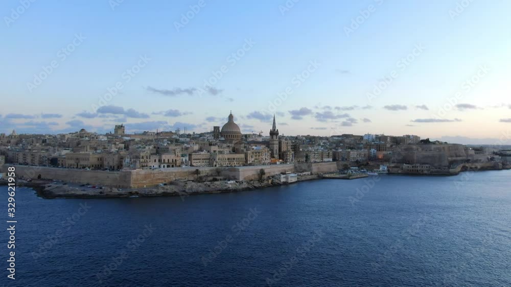 Aerial view over the city of Valletta - the capital city of Malta - aerial photography Aerial view over the city of Valletta - the capital city of Malta - aerial photography