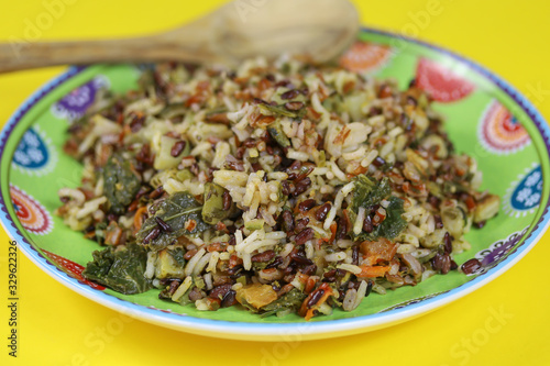 trio de riz aux légumes grillées
