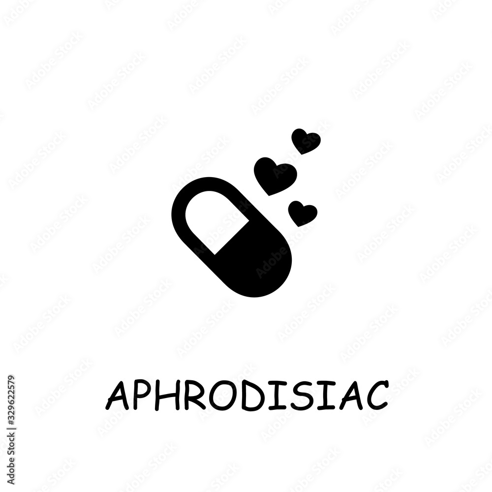 Aphrodisiac flat vector icon Aphrodisiac flat vector icon