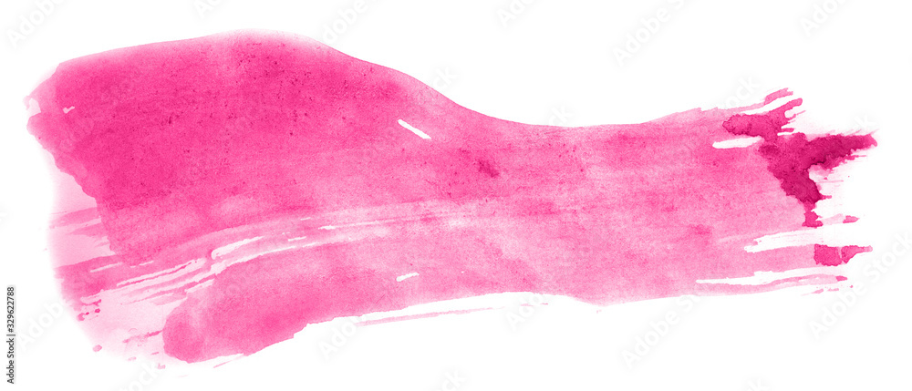 Abstract watercolor background hand-drawn on paper. Volumetric smoke elements. Pink color. For design, web, card, text, decoration, surfaces. Abstract watercolor background hand-drawn on paper. Volumetric smoke elements. Pink color. For design, web, card, text, decoration, surfaces.