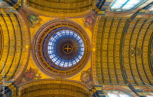 Interior view of altar inside Basilica of Saint Nicholas Amsterdam, near the Central railway Station,Amsterdam, Netherlands photo