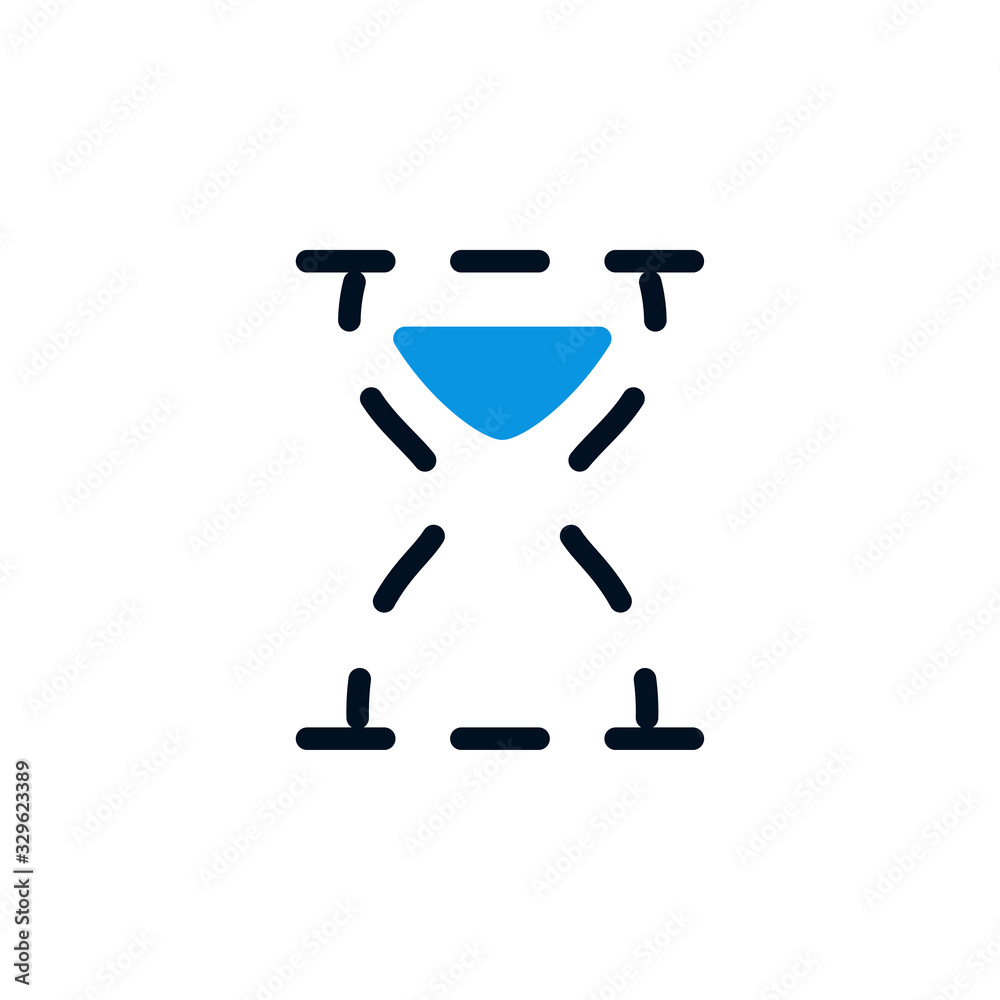 Hourglass icon simple black sand glass symbol vector