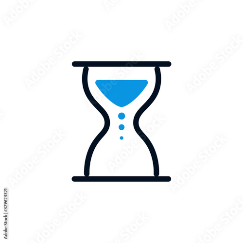 Hourglass icon simple black sand glass symbol vector