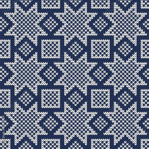 Knitted seamless Norwegian winter pattern