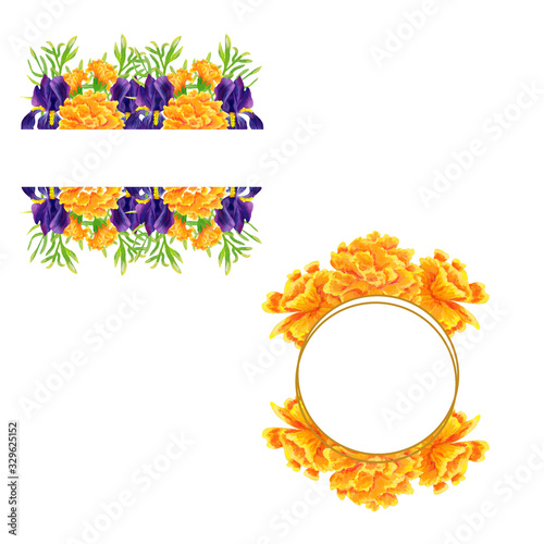 clipart with acrylic wildflower frames