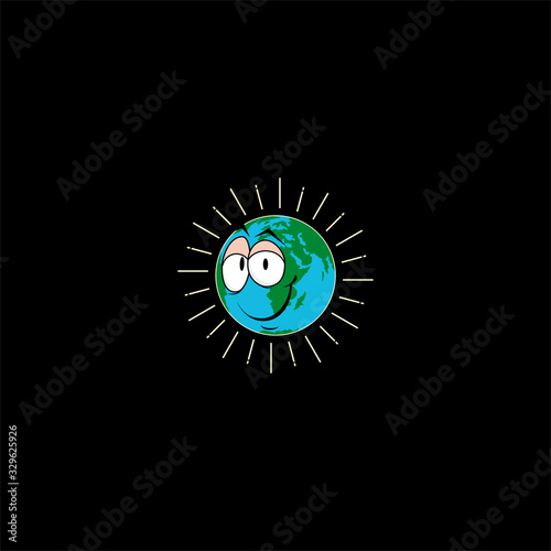 Smile Earth vector Illustration