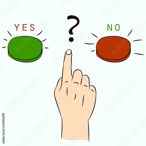 Vector illustration a choice between two options, a vital dilemma, decision making.
