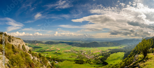 Panoramic view from Hohe Wand Nature Park in Lower Austria.