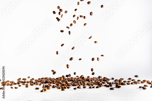 coffee fly on white background