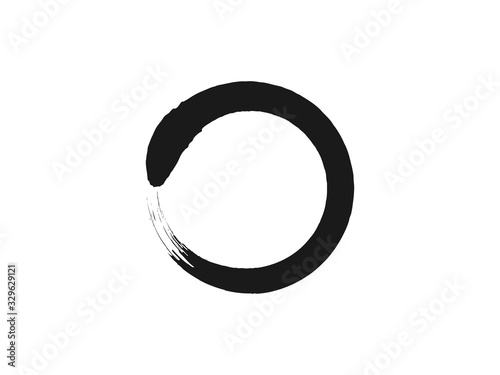 Buddhism, enso, zen icon. Vector illustration, flat design.