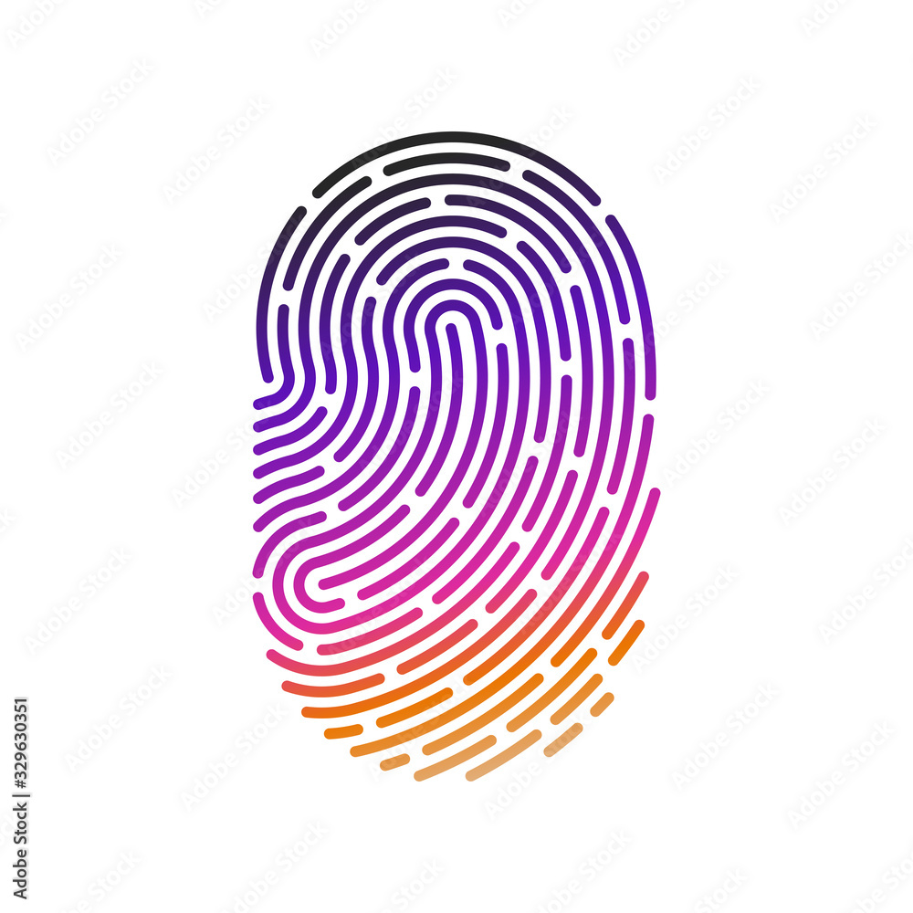 ID app icon. Fingerprint vector illustration ID app icon. Fingerprint vector illustration