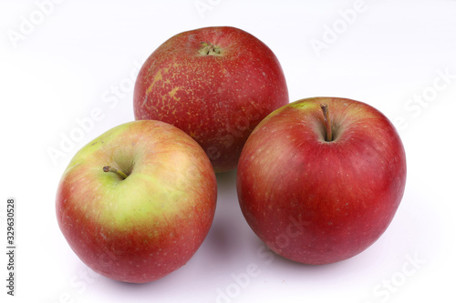 Apple Ligol is red white background photo