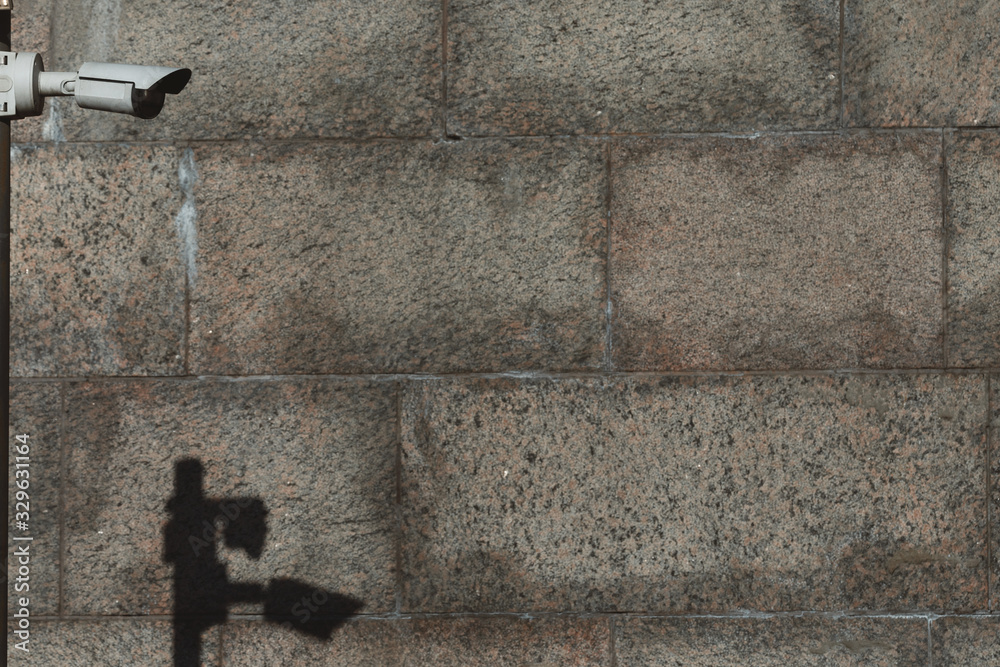 Urban video security camera. Surveillance and security concept Urban video security camera. Surveillance and security concept