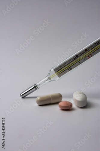  thermometer and medicine