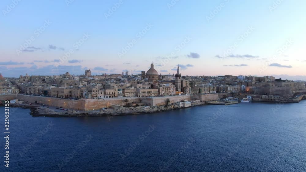 Aerial view over the city of Valletta - the capital city of Malta - aerial photography Aerial view over the city of Valletta - the capital city of Malta - aerial photography