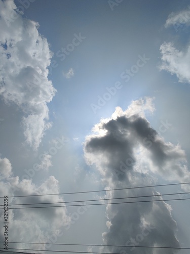 blue sky and clouds