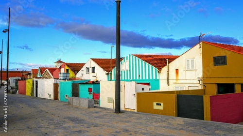 colorful houses on the beach