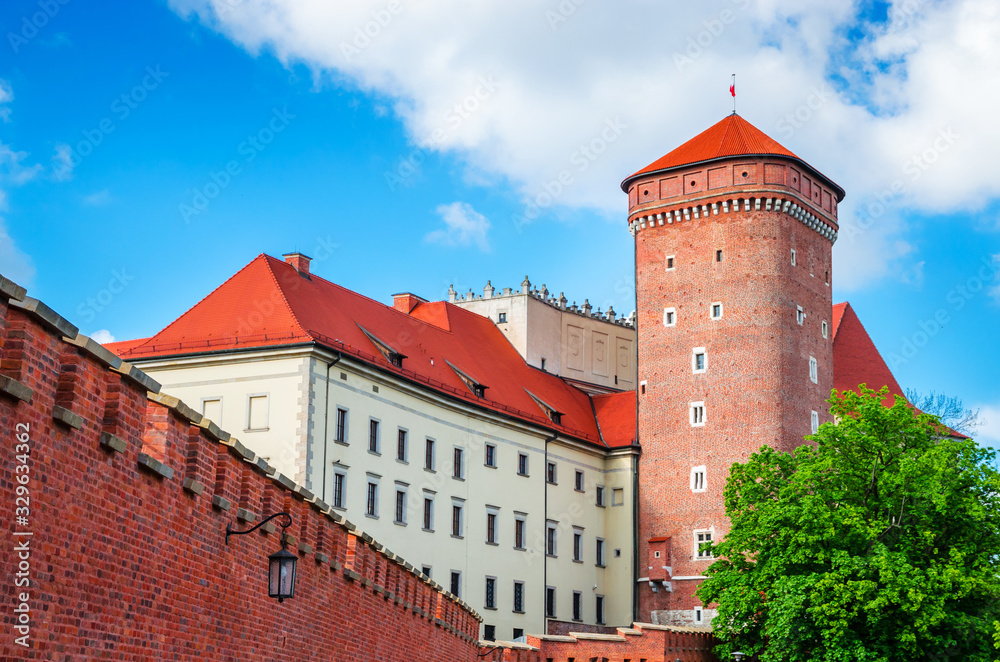 Beautiful Wawel castle in Krakow Poland.