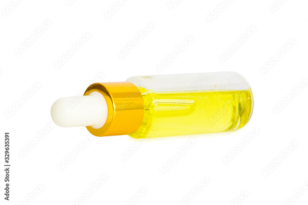 Small bottle of perfume isolated on a white background Small bottle of perfume isolated on a white background