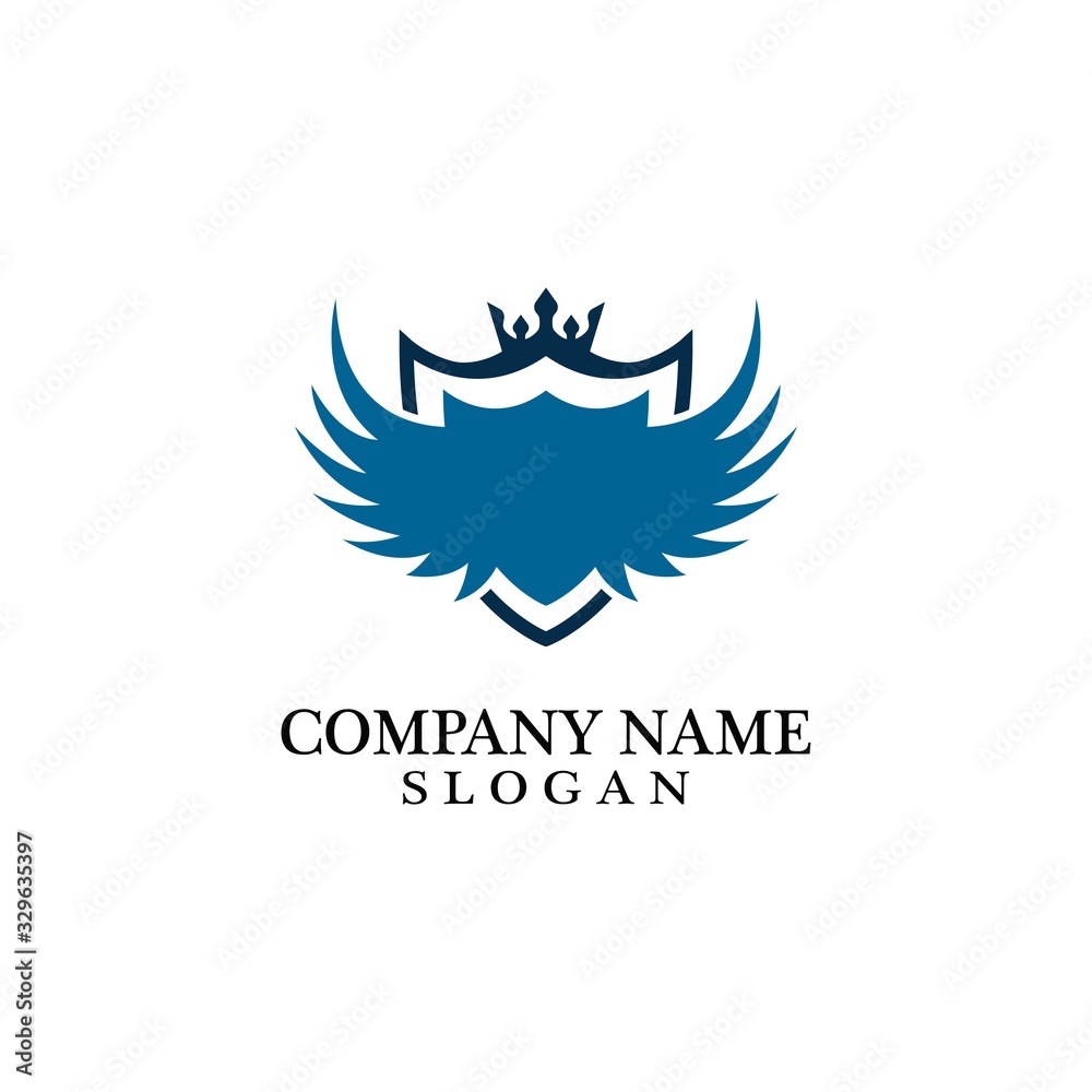 Shield, Wing and Crown for Business Logo Template Design Vector, Emblem, Design concept, Creative Symbol, Icon Shield, Wing and Crown for Business Logo Template Design Vector, Emblem, Design concept, Creative Symbol, Icon