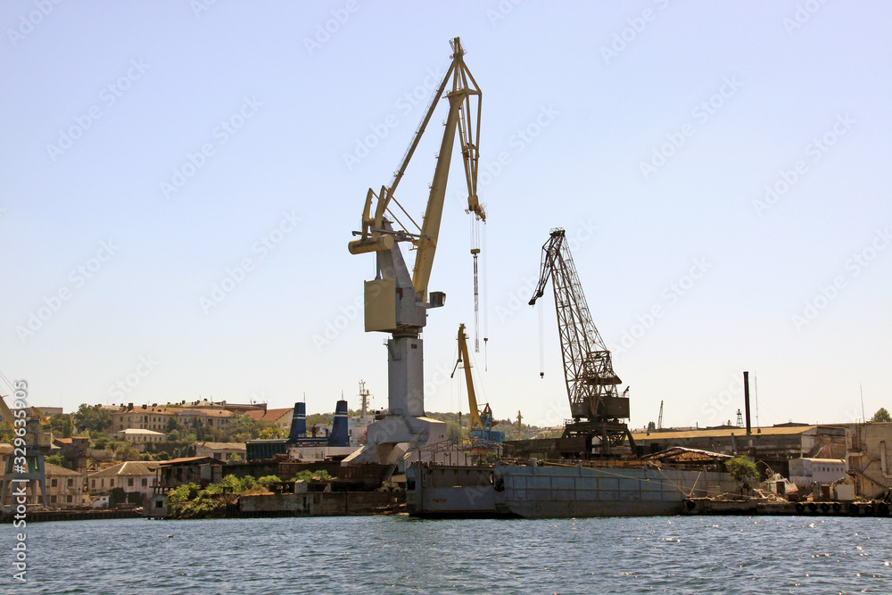 Loading seaport in on the sea coast Loading seaport in on the sea coast