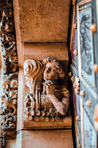 Architectural sculpture in the temple, Prague, Czech Republic, Vyshegrad castle