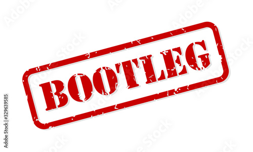 Bootleg Rubber Stamp Vector