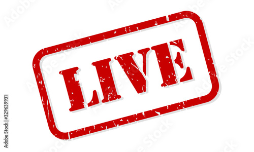 Live Rubber Stamp Vector