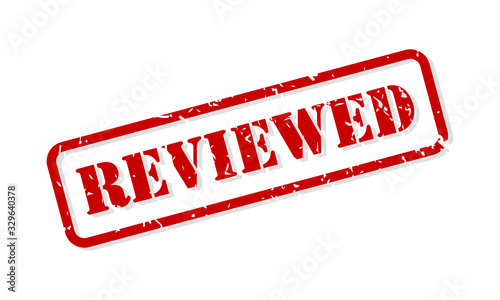 Reviewed Rubber Stamp Vector