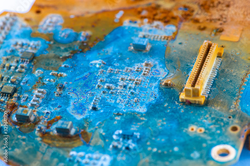 Water damaged electronic