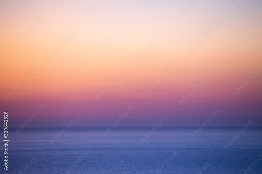 sunset on sea