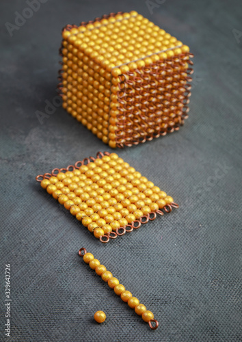 montessori golden material mathematics number decimal system number unit ten hundred and one thousand