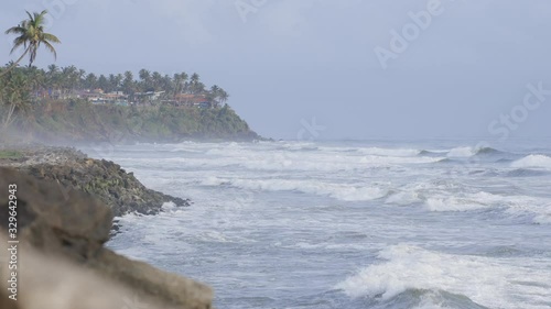 waves varkala india beach