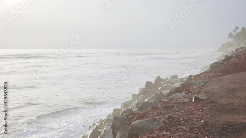 waves varkala india beach