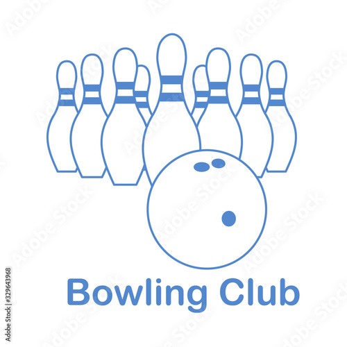 Vector Bowling Club skittles ball Sport Game