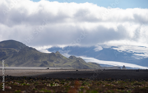 Panoramic view of mountain with Volcanic landscape. Laugavegur trek in Iceland © Hladchenko Viktor