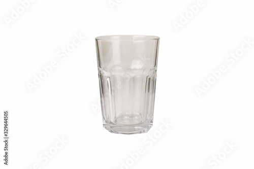 Empty thick glass tumbler
