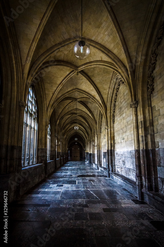 Interior of Basilica of St. Servatius. Stylization. Vintage toning. Maastricht. The Netherlands. © Sergey Kohl