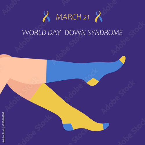 March 21, world down syndrome day. vector