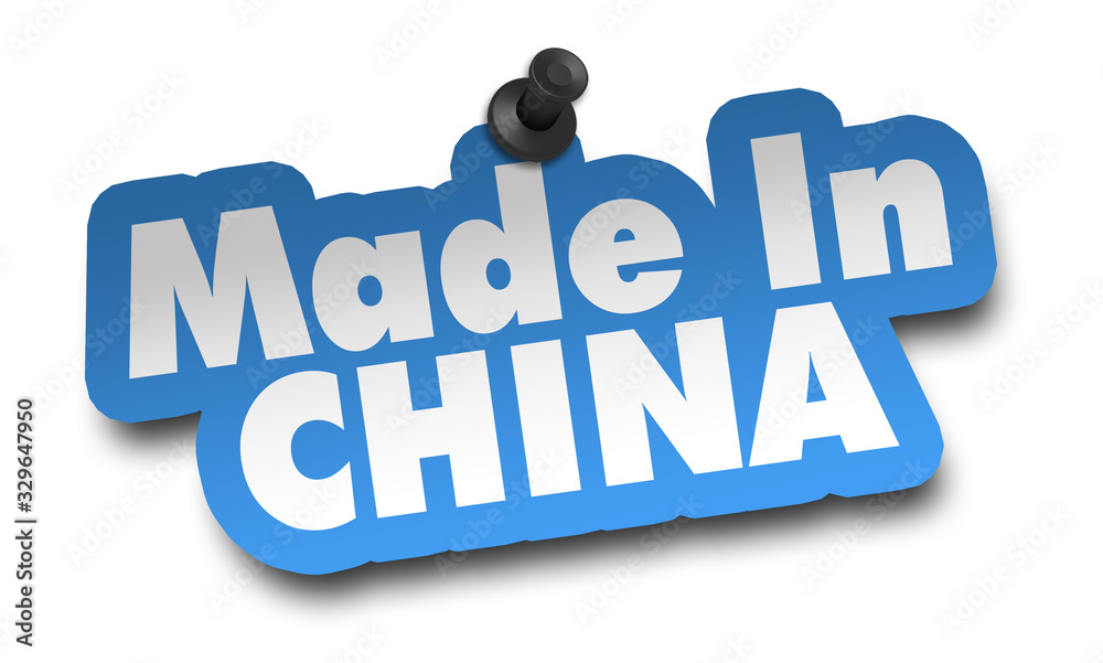 made in china concept 3d illustration isolated
