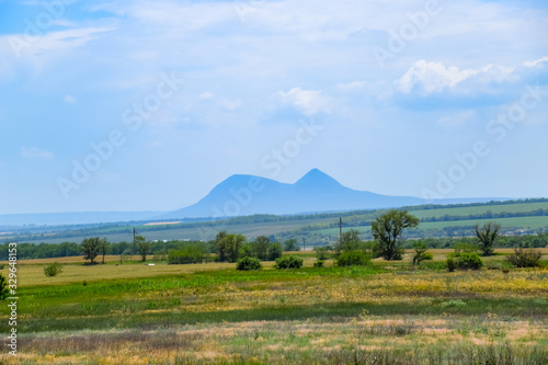 Two humped mountain in the Caucasus. the beginning of the Caucasian mountains in the Stavropol region.