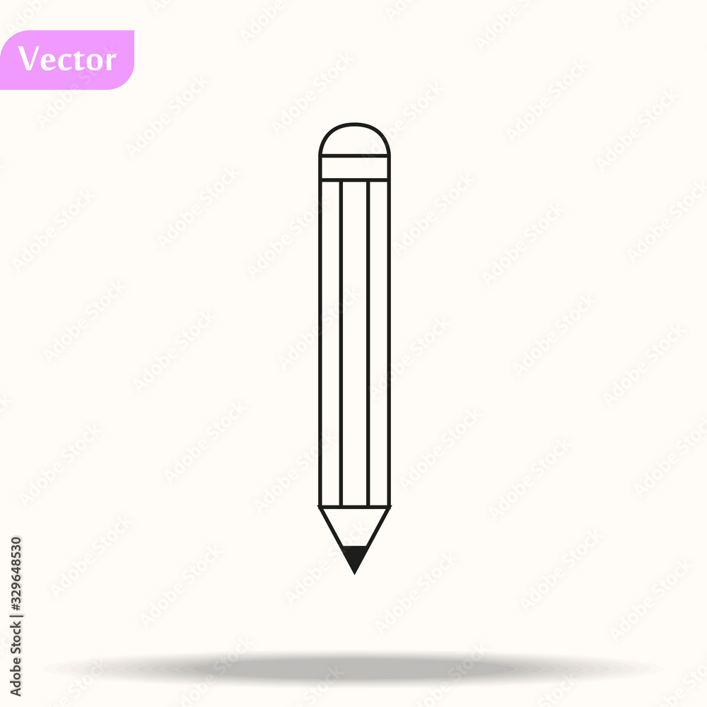 pencil icon collection, trendy style on white backgroun eps10