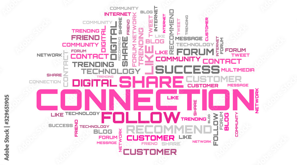 Fototapeta premium Business social media word cloud concept design