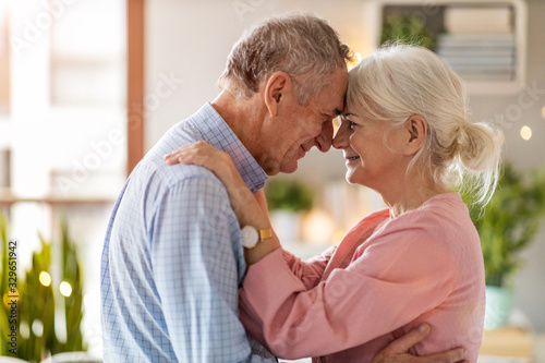 Portrait of a happy senior couple at home 